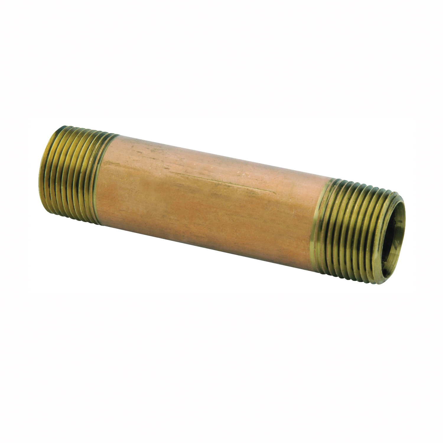 38300-0640 Pipe Nipple, 3/8 in, NPT, Brass, 890 psi Pressure, 4 in L