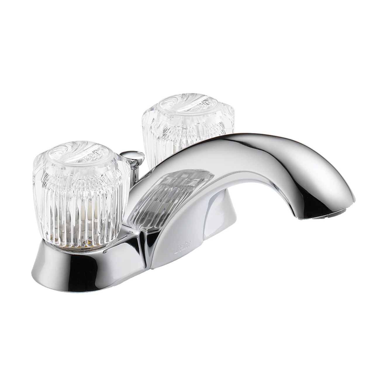 Classic Series 2522LF Bathroom Faucet, 1.2 gpm, 2-Faucet Handle, Brass, Chrome Plated, Knob Handle, Rigid Spout