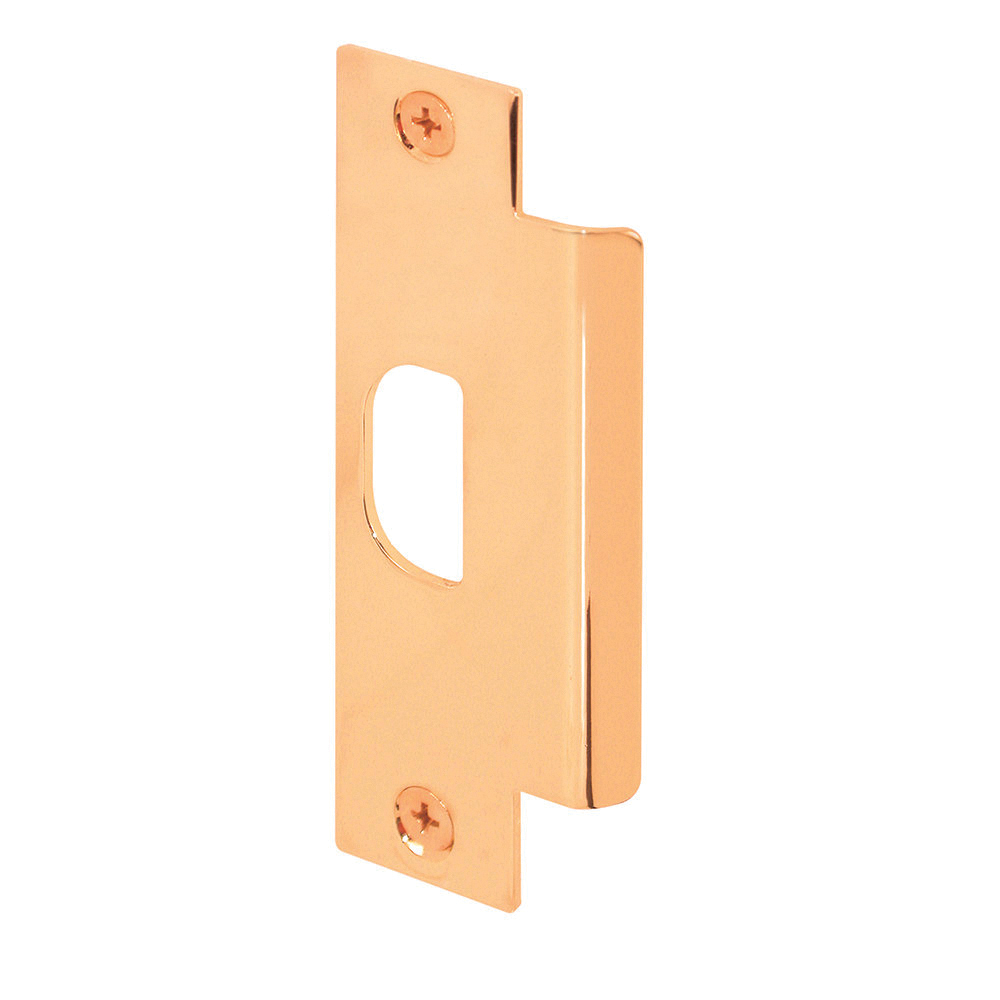 U 9428 Strike Plate, 4-7/8 in L, 1-1/4 in W, Steel, Brass