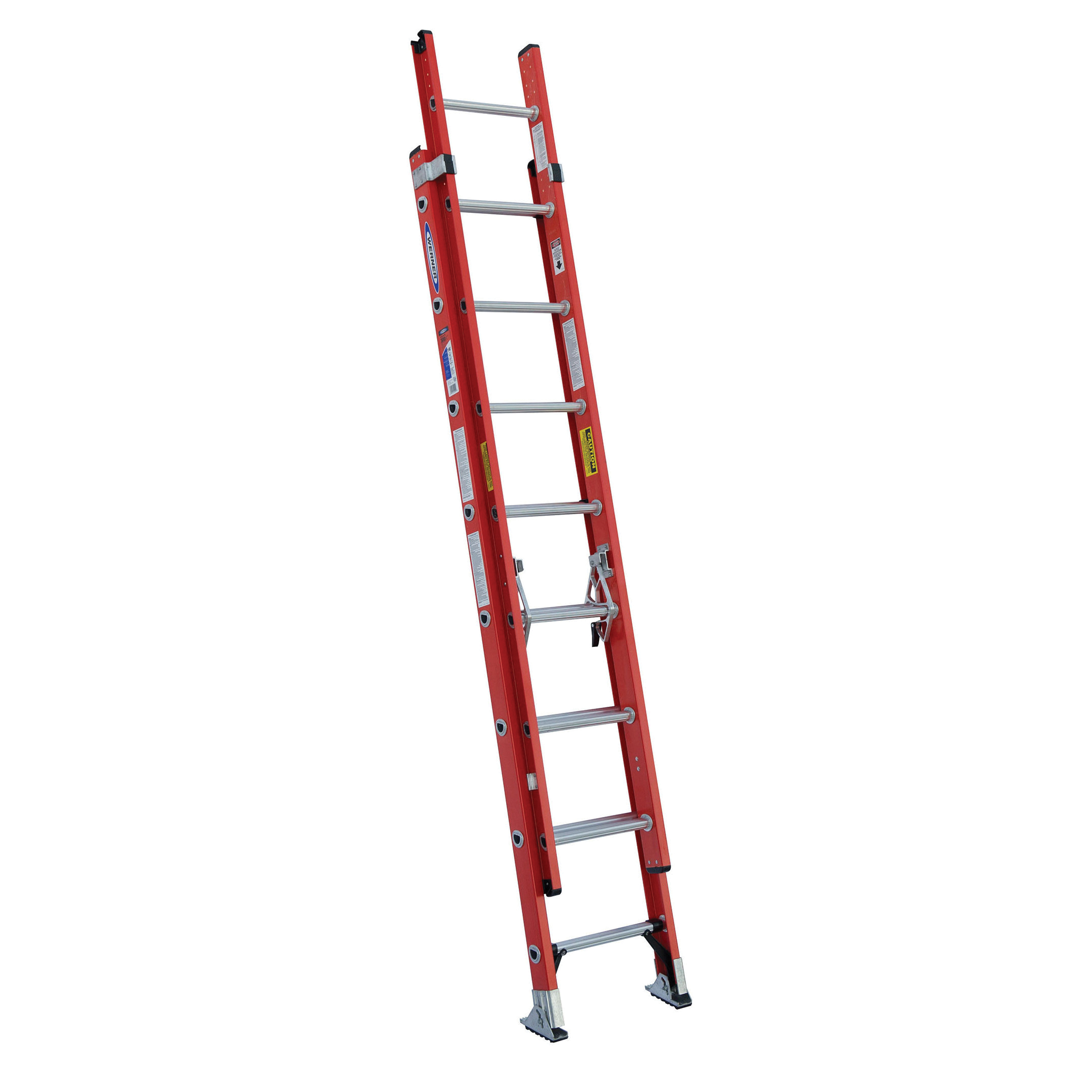 WERNER D6216-2 16 ft. Extension Ladder, 15 ft. Reach, 300 lb, Fiberglass