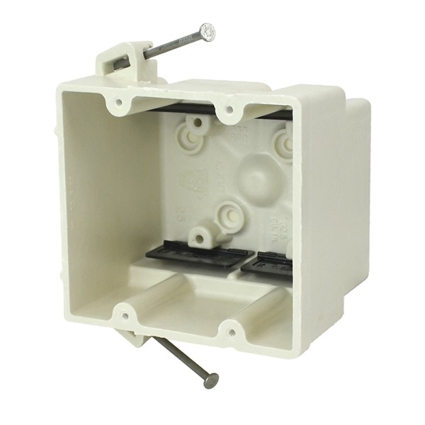 2300-NK Electrical Box, 2 -Gang, Fiberglass/Polyester, Beige/Tan, Wall Mounting