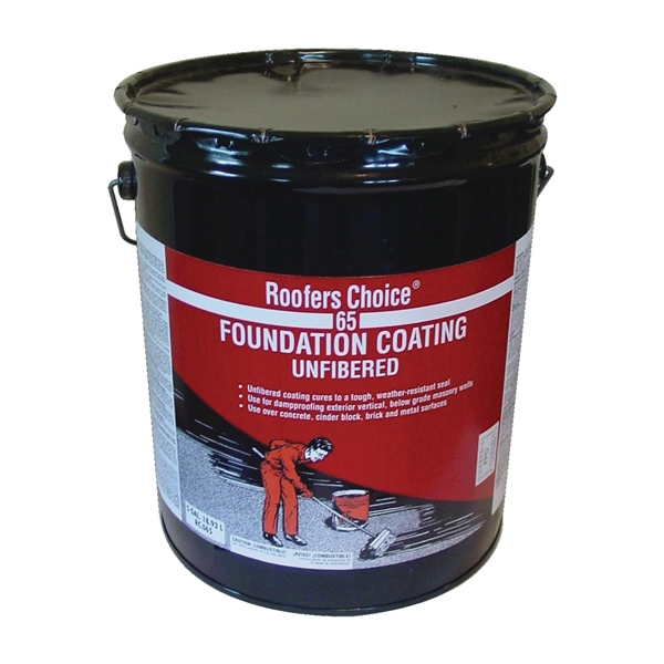 RC065 Series RC065070 Foundation Coating, Black, Liquid, 4.75 gal Pail