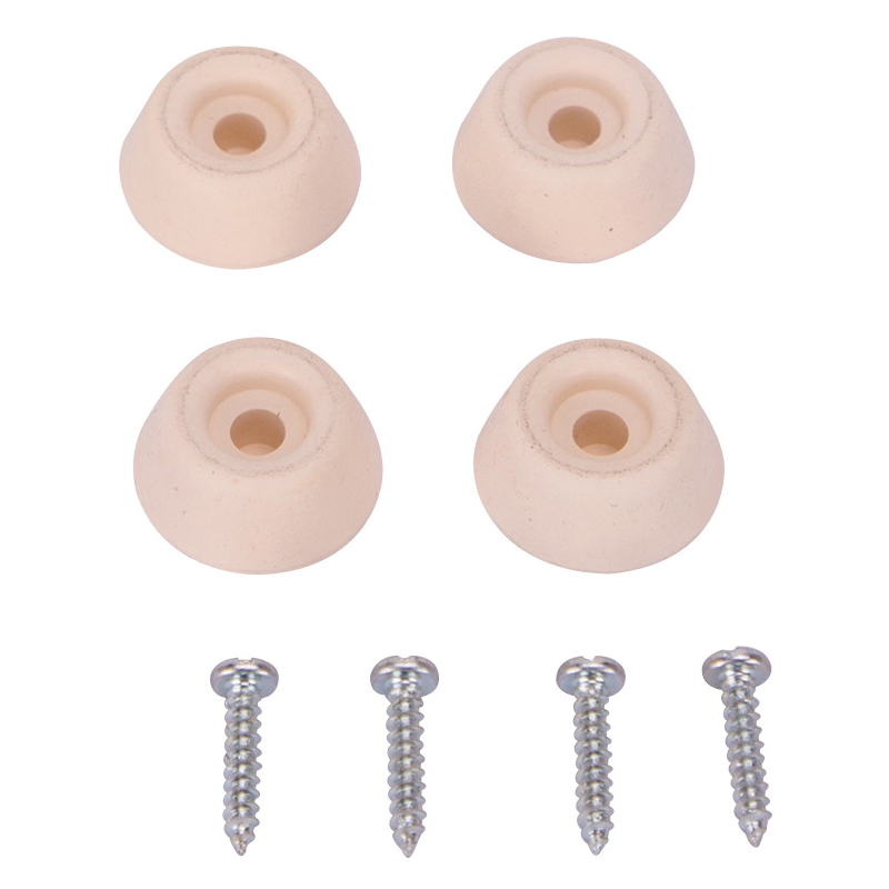 FE-S518-PS Furniture Bumper Pad, 7/8 in, Dome, Rubber