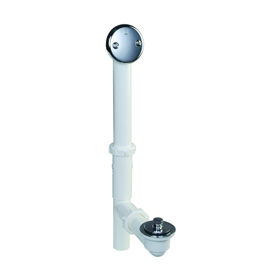 65AWK Roller Ball Bath Drain Assembly, Plastic, White