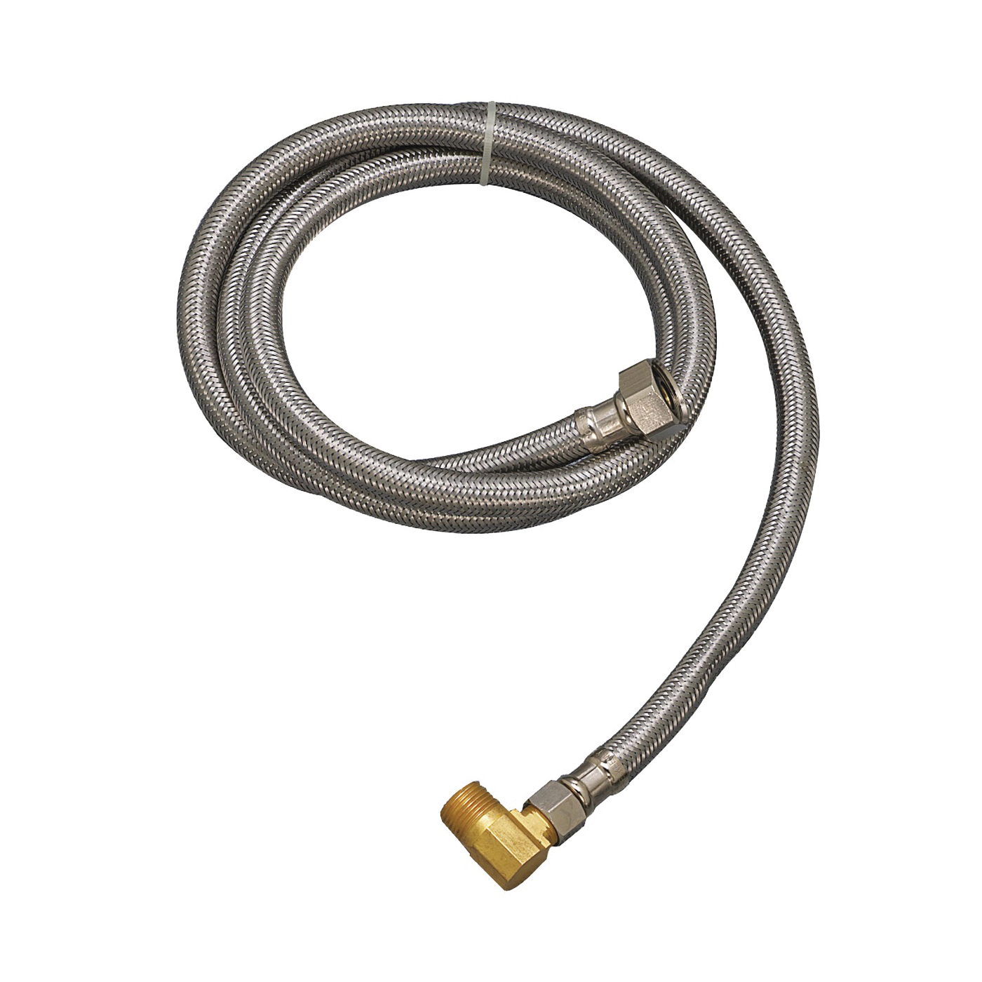 PP23836 Dishwasher Connector, 1/2 x 3/8 in, FIP x MIP, Stainless Steel, 48 in L