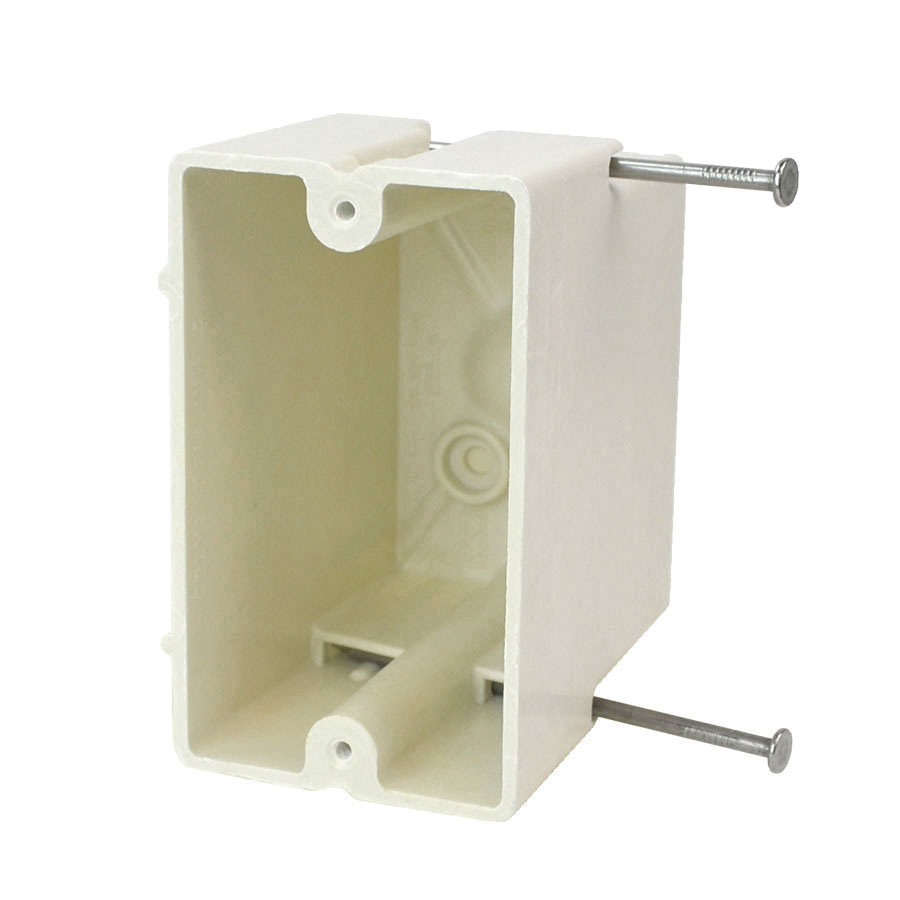 FiberglassBOX 1098-N Electrical Box, 1 -Gang, 2-Outlet, Fiberglass Reinforced Polyester BMC, Beige/Tan