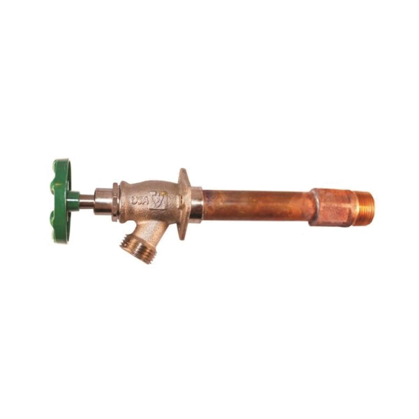 455-04LF Frost-Free Standard Wall Hydrant, 1/2, 3/4 in Connection, FIP/MIP x Male Hose, 125 psi Pressure