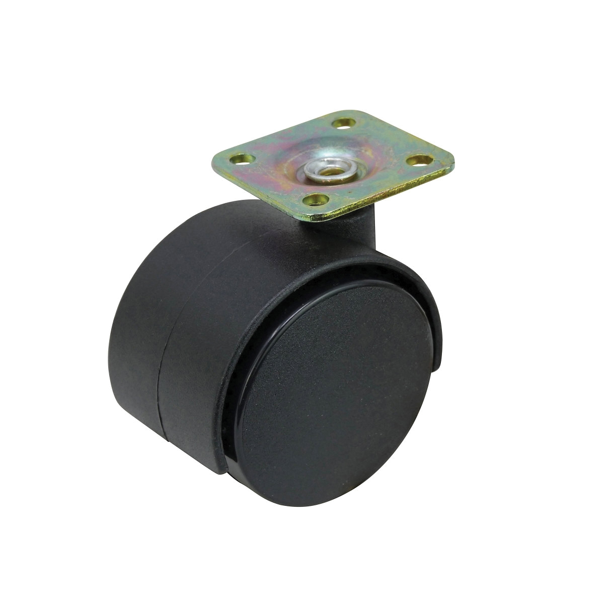9417 Caster, 2 in Dia Wheel, Nylon/Urethane Wheel, Black, 75 lb