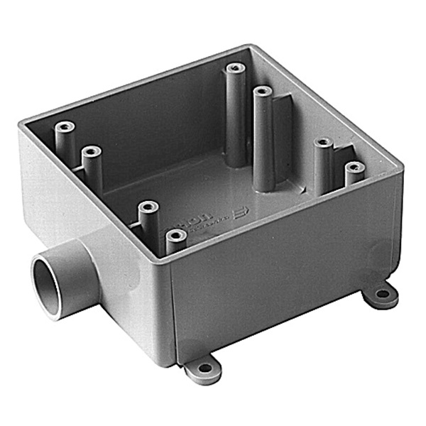 E9802DR Electrical Junction Box, 2 -Gang, PVC