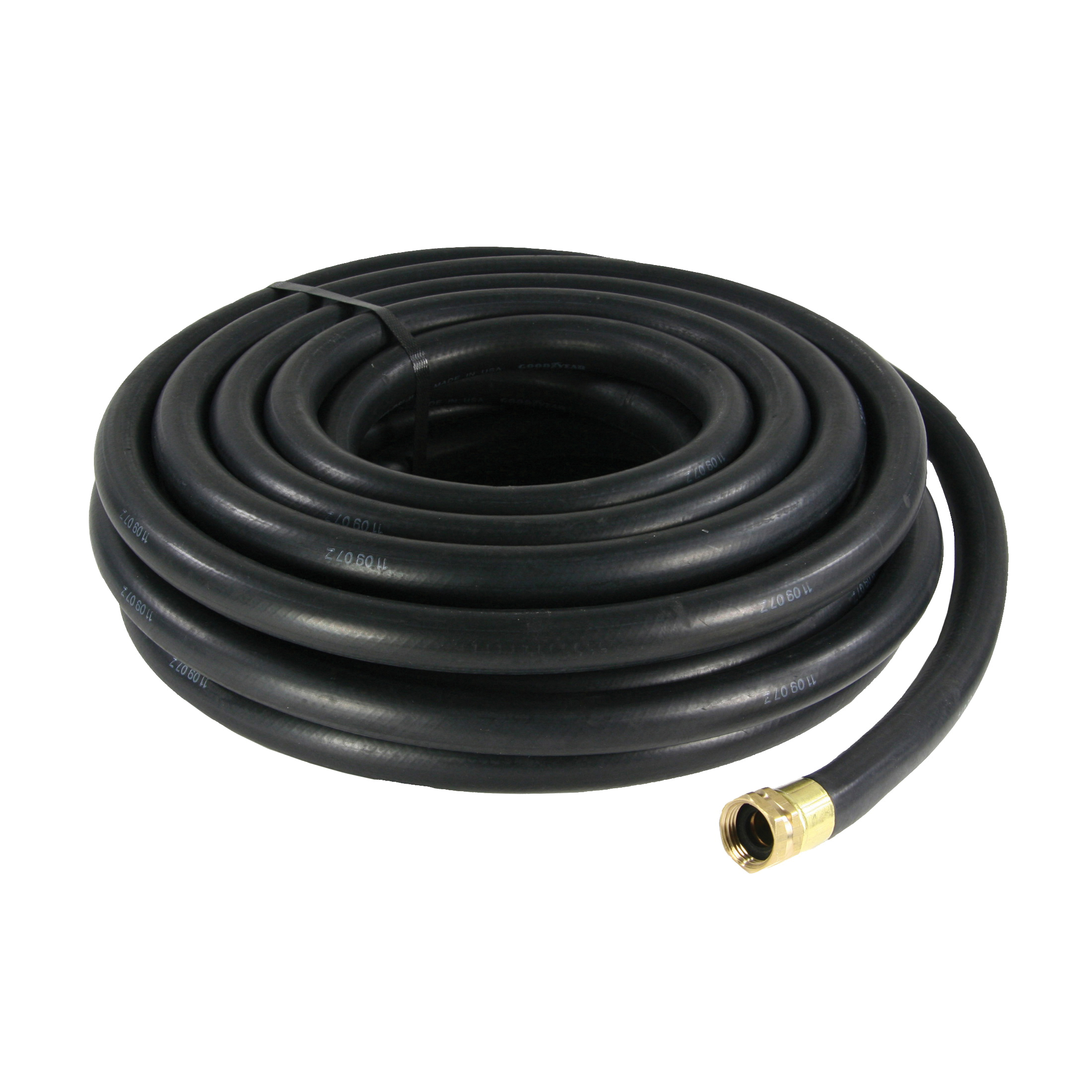 1112-0750-50 Water Hose Assembly, 5/8 in, 50 ft L, Rubber, Black