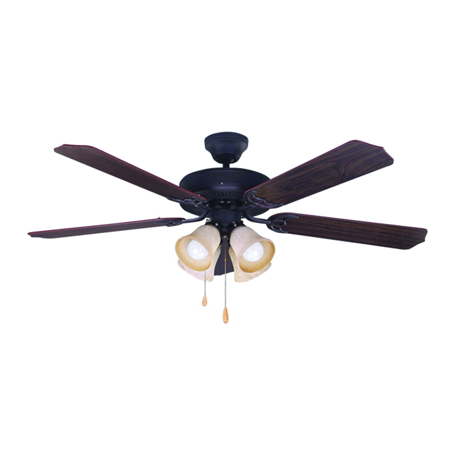 Canarm St. James Series CF52STJ5ORB Ceiling Fan, 5-Blade, Medium Oak/Walnut Blade, 52 in Sweep