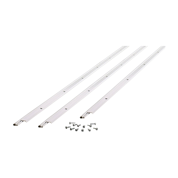 Building Products 91850 Jamb Weatherstrip, 2 in W, 84 in L, 1-3/4 in Thick, Aluminum/Vinyl, White