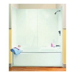 101588-000-129 Bathtub Wall Kit, 30 in L, 48 to 60 in W, 54 in H, Polystyrene, White