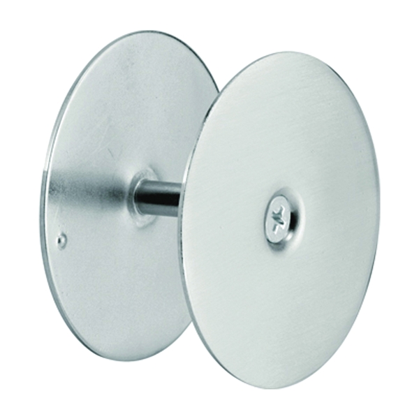 U 10446 Hole Cover Plate, Steel, Satin Nickel, For: 1-3/4 in Thick Doors