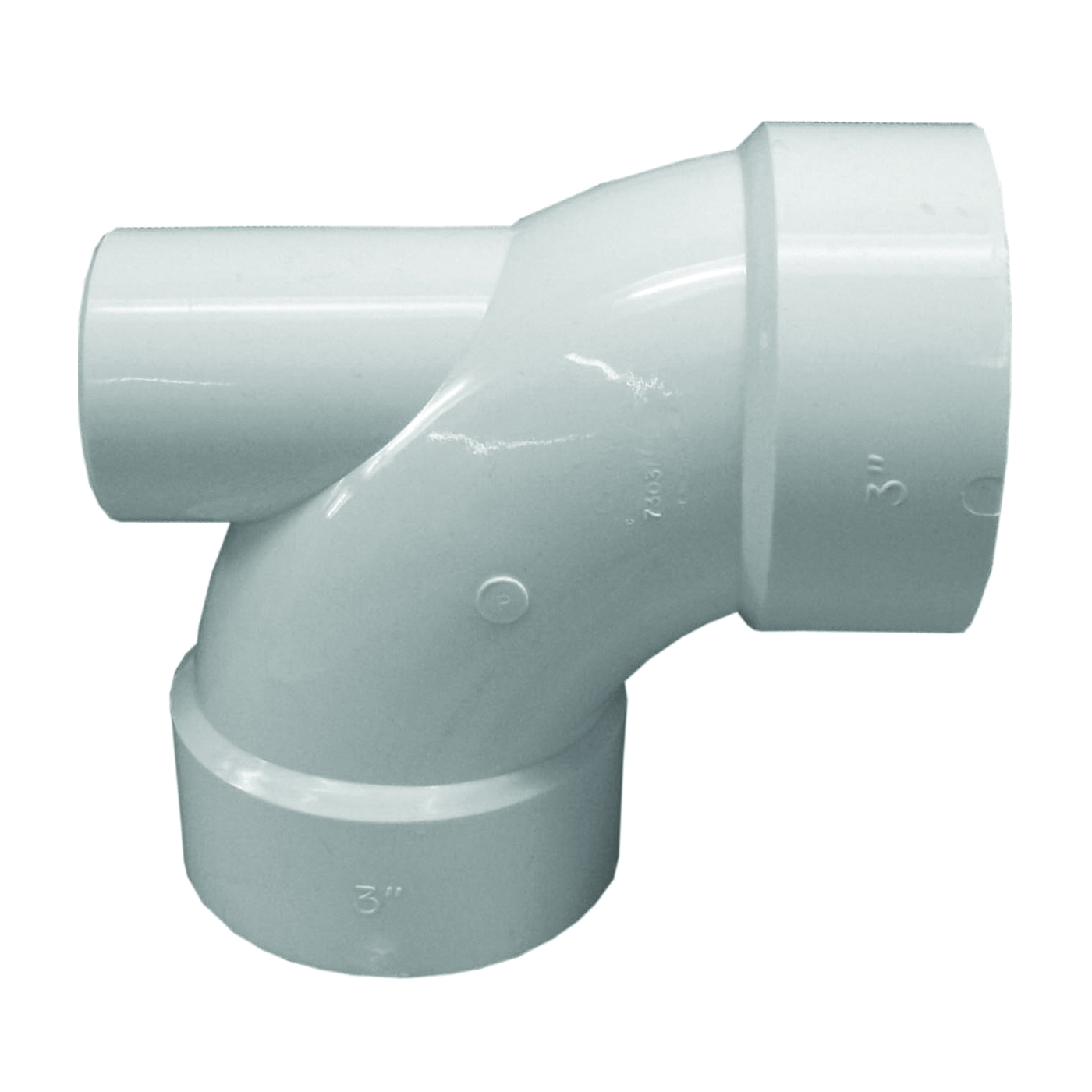 700 Series 73031 Drain Pipe Elbow, 3 x 1-1/2 in, Hub, 90 deg Angle, PVC, SCH 40 Schedule