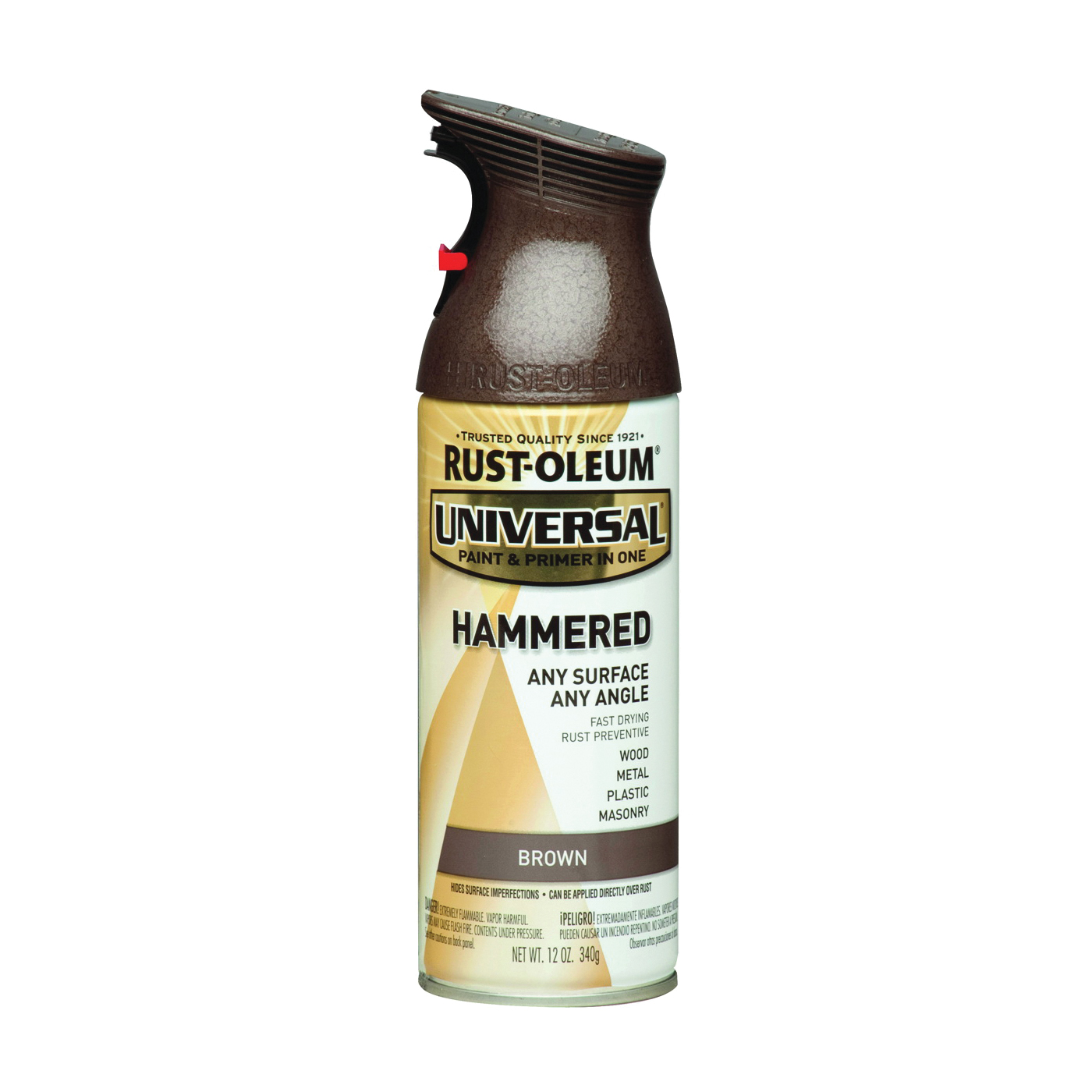 245218 Hammered Spray Paint, Hammered, Brown, 12 oz, Can