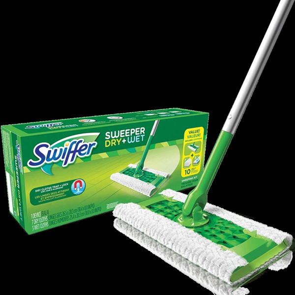 Swiffer Sweeper Dry + Wet Kit (1 Sweeper 7 Dry Cloths 3 Wet Cloths) - 1 ea