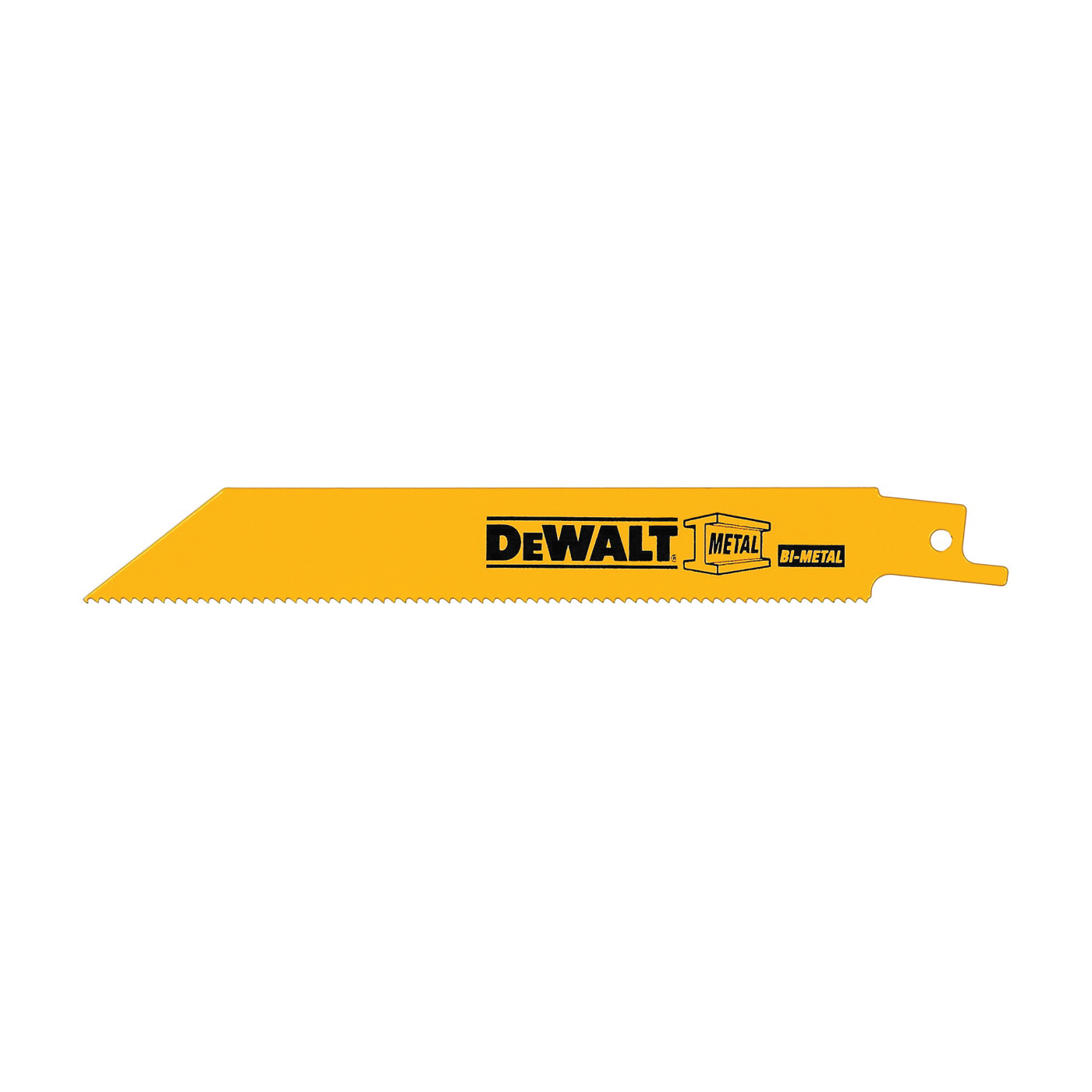 DW4808B25 Reciprocating Saw Blade, Applicable Materials: Angle Iron, Fiberglass, Metal, 3/4 in W, 6 in L