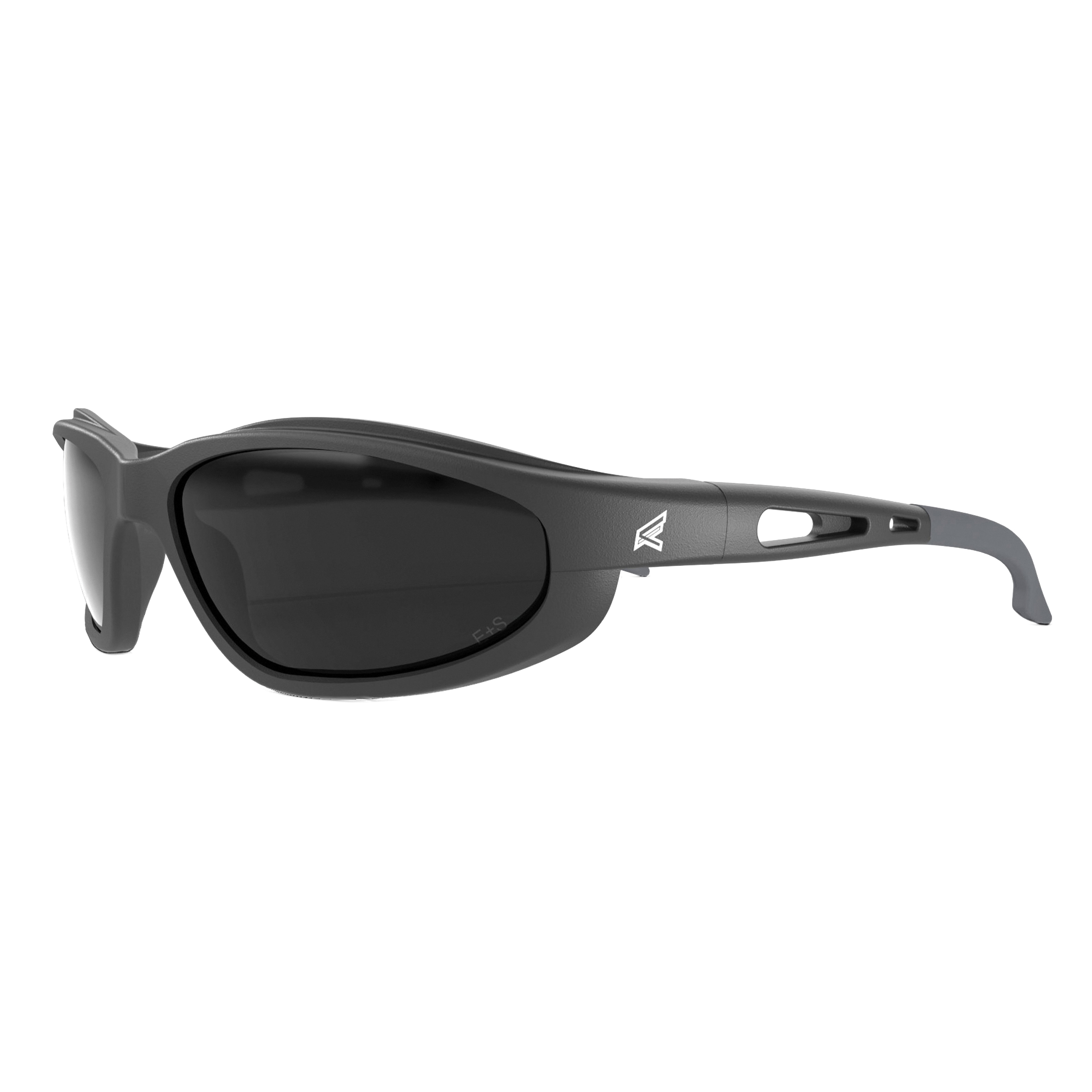 TSM216 Polarized Safety Glasses, Scratch-Resistant Lens, Smoke Lens, Black Frame, Unisex, Polycarbonate Lens, Full Frame, Nylon Frame