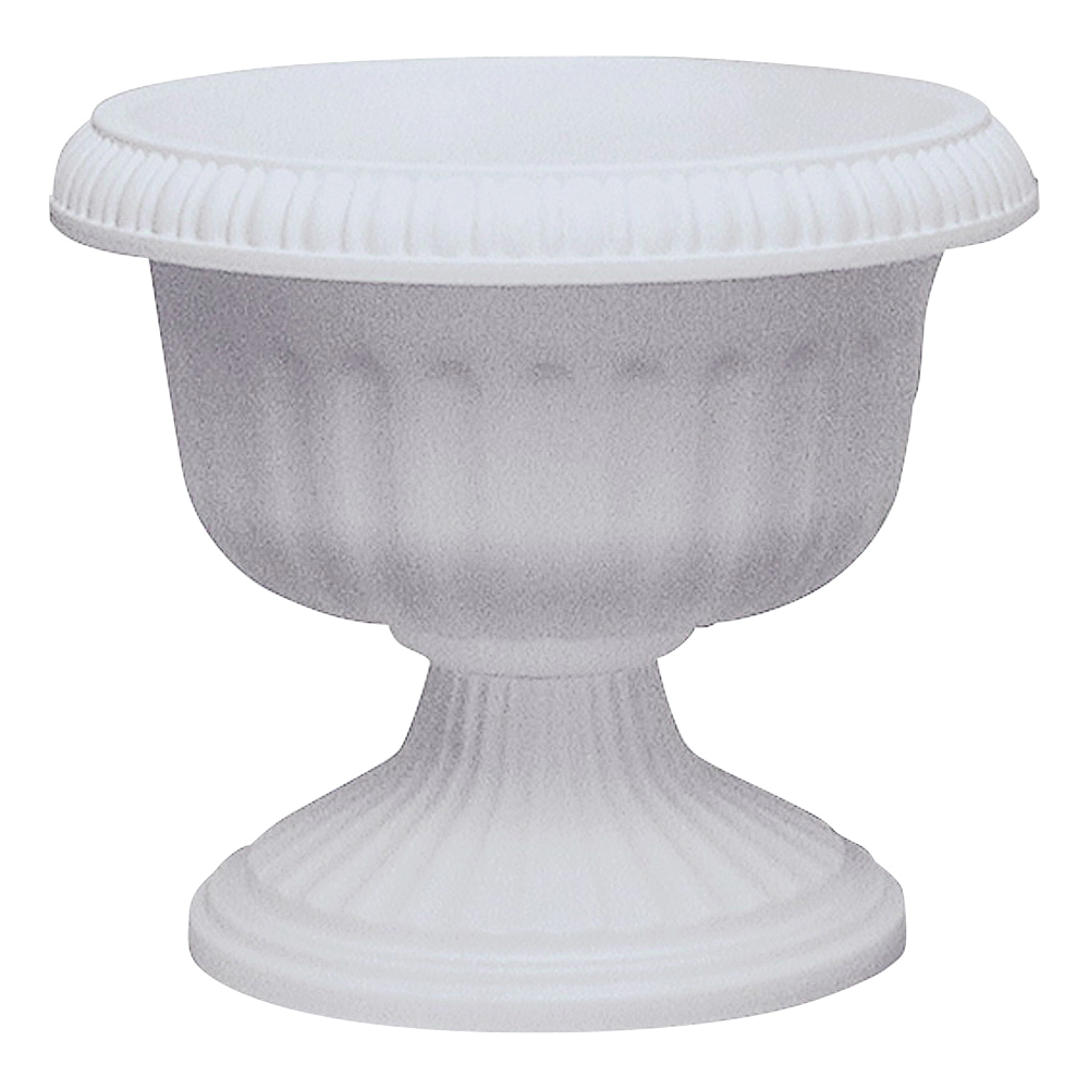 Grecian Series UR1810ST Urn Planter, 15-1/2 in H, 17.63 in W, 17.63 in D, Plastic, Stone