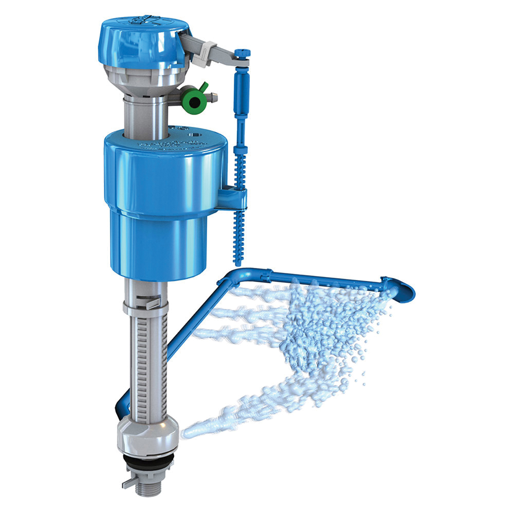 HydroClean HC660 Water-Saving Toilet Fill Valve with Cleaning Tube, Rubber Body, Anti-Siphon: No