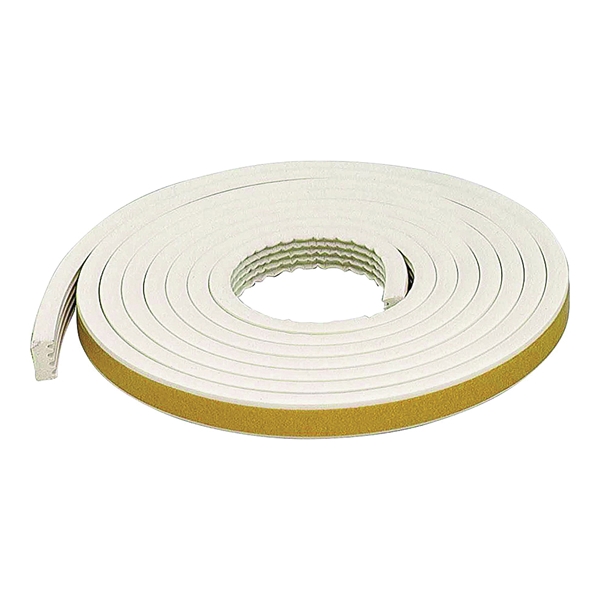63669 Weatherstrip Tape, 19/32 in W, 10 ft L, EPDM, White