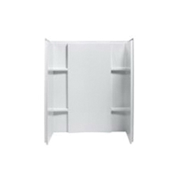 Accord Series 72284100-0 Complete 3-Piece Wall Set, 55-1/8 in L, 48 in W, 36 in H, Vikrell, High-Gloss, White