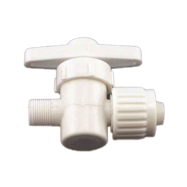 16892 Stop Valve, 1/2 x 3/8 in Connection, PEX x Male Compression, 180 psi Pressure, Plastic Body
