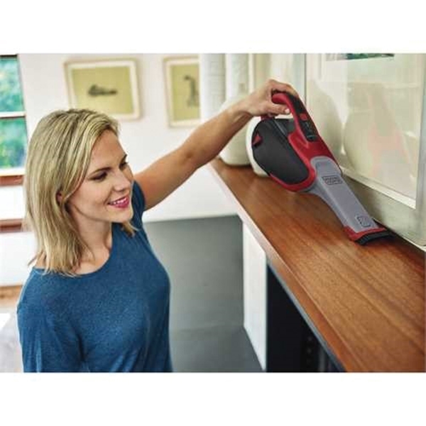 Black+Decker HHVJ320BMF26 Hand Vacuum, 10.8 V Battery, Lithium-Ion Battery, 2 Ah, Red Chilli Housing - 1