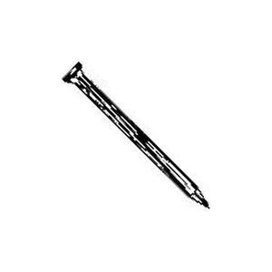 0029077 Nail, Fluted Concrete Nails, 3D, 1-1/4 in L, Steel, Brite, Flat Head, Fluted Shank, 1 lb