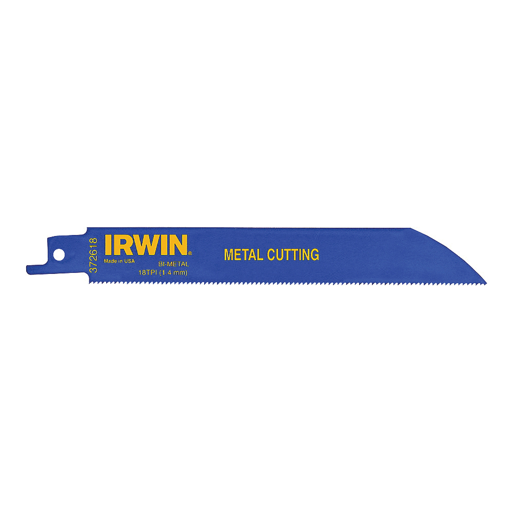 372618P5 Reciprocating Saw Blade, 3/4 in W, 6 in L, 18 TPI, Cobalt/Steel Cutting Edge
