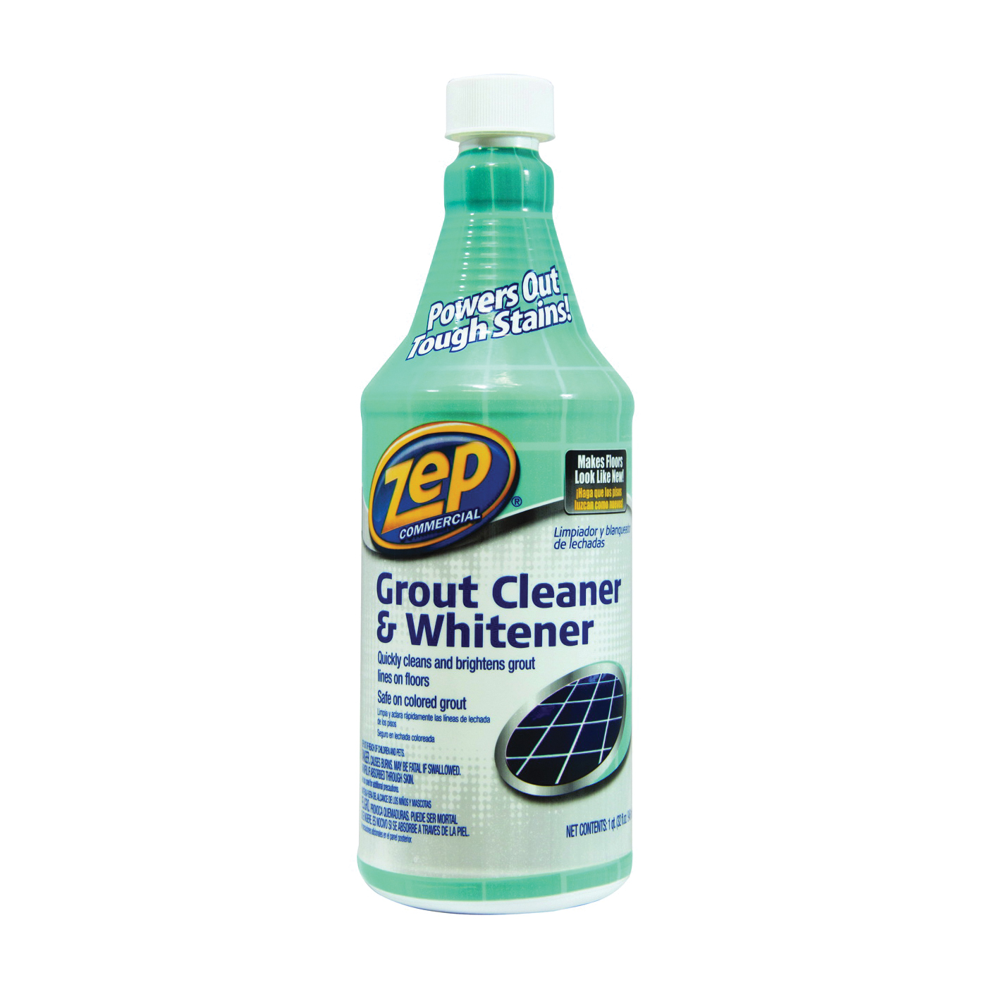 ZU104632 Grout Cleaner and Whitener, 1 qt, Liquid, Characteristic, Light Yellow