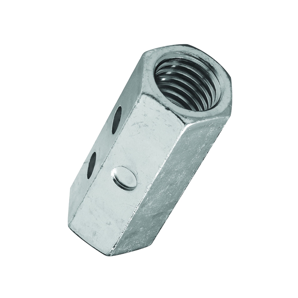 4003 Series N182-717 Coupling Nut, UNC Thread, 5/8-11 Thread, Steel, Zinc