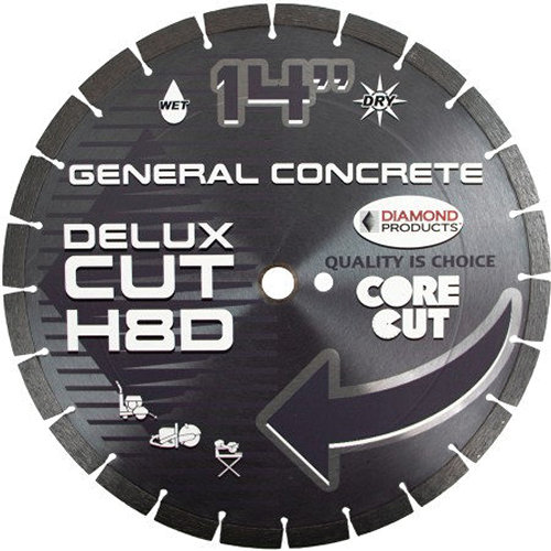 70495 Circular Saw Blade, 12 in Dia, 1 in Arbor, Diamond Cutting Edge