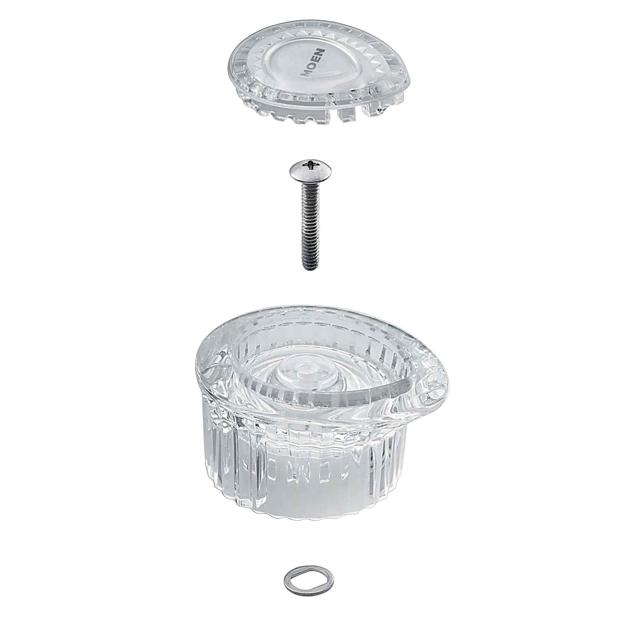 100710 Handle Kit with Cap, Plastic, Chrome-Plated, For: Posi-Temp Single Handle Tub/Showers