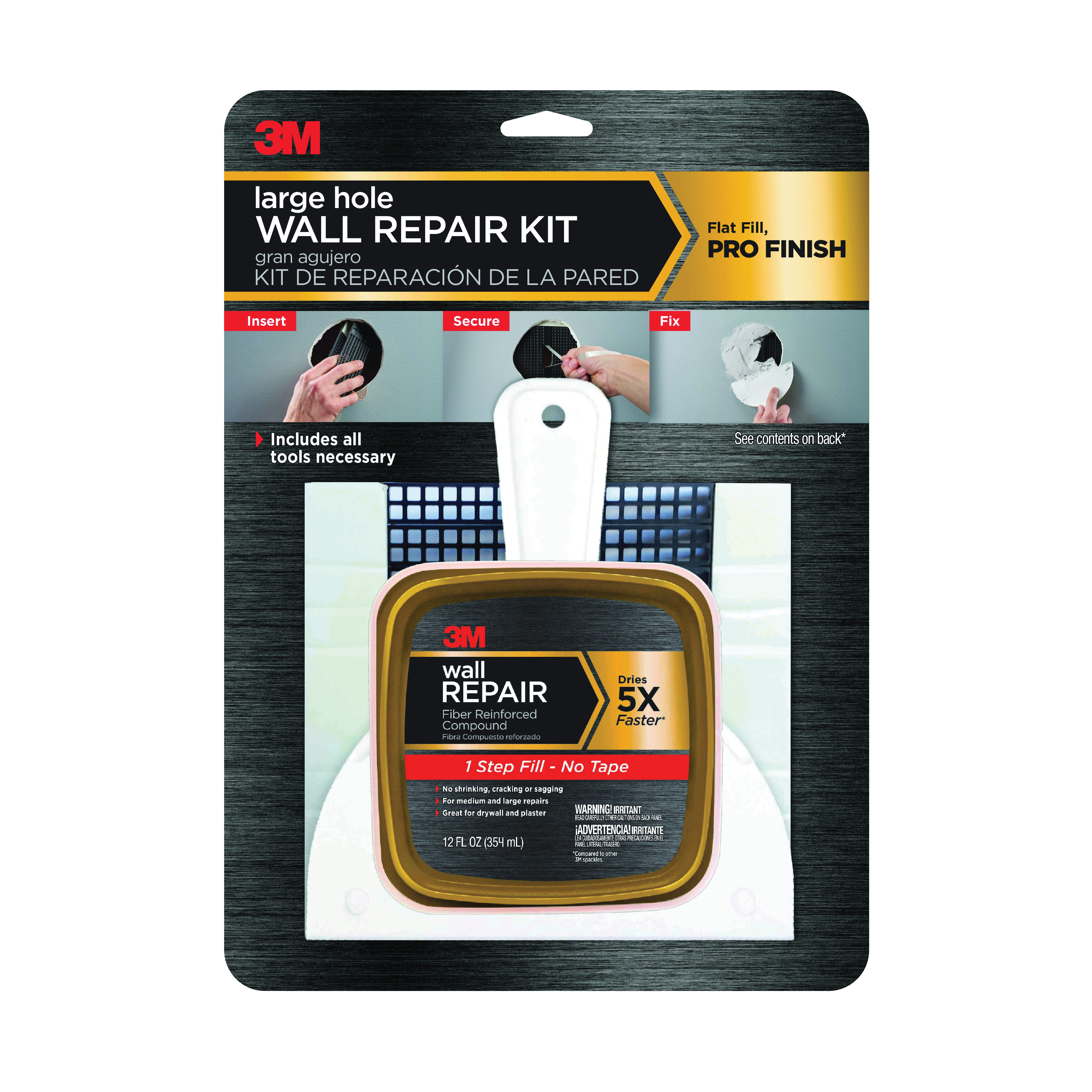 LHR-KIT Wall Repair Kit, Liquid, White, 12 fl-oz