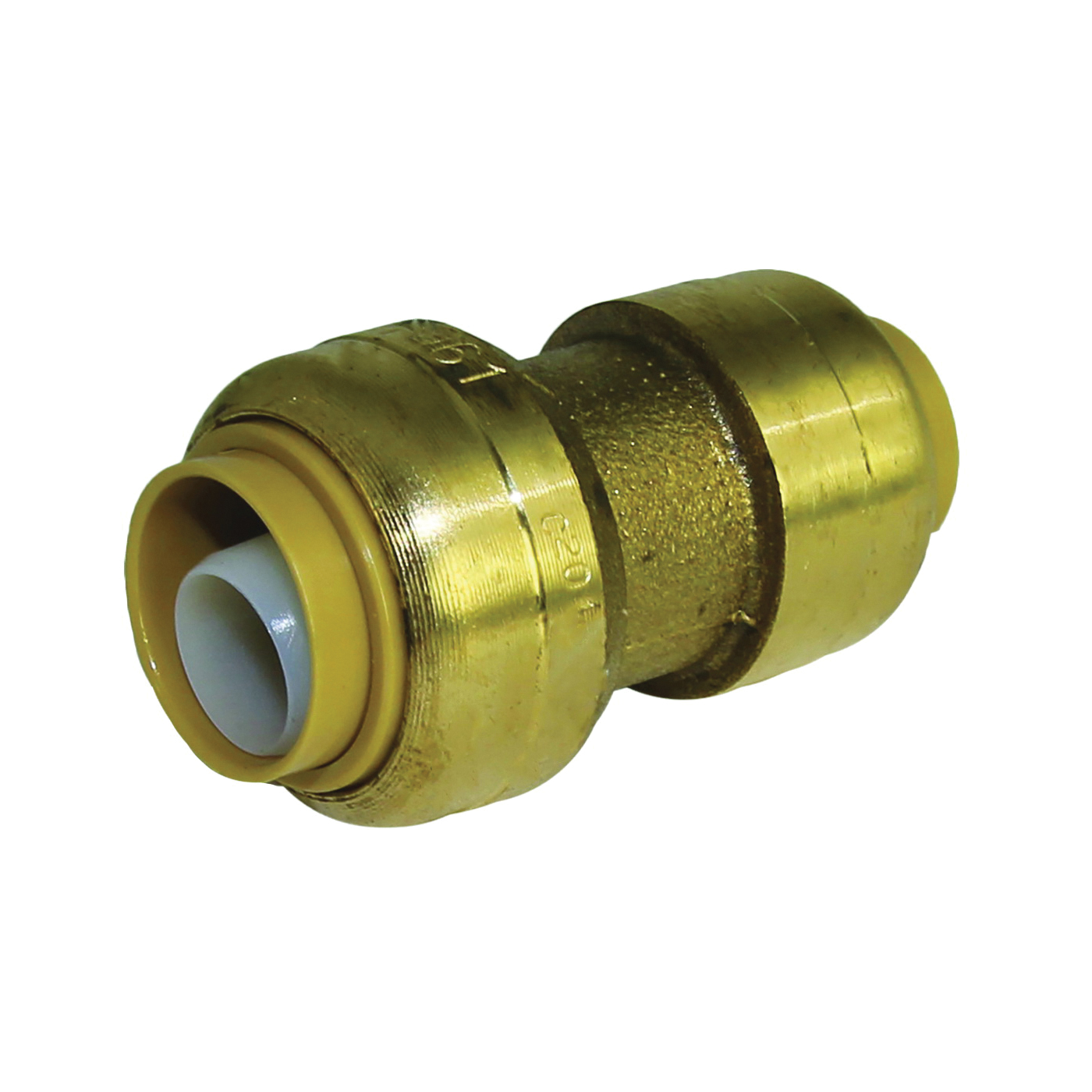 U009LFA Tube Coupling, 1/2 x 3/8 in, Brass, 200 psi Pressure