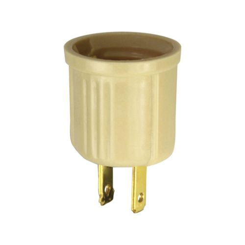738V-BOX Outlet Adapter, 660 W, 1 -Outlet, Thermoplastic, Ivory