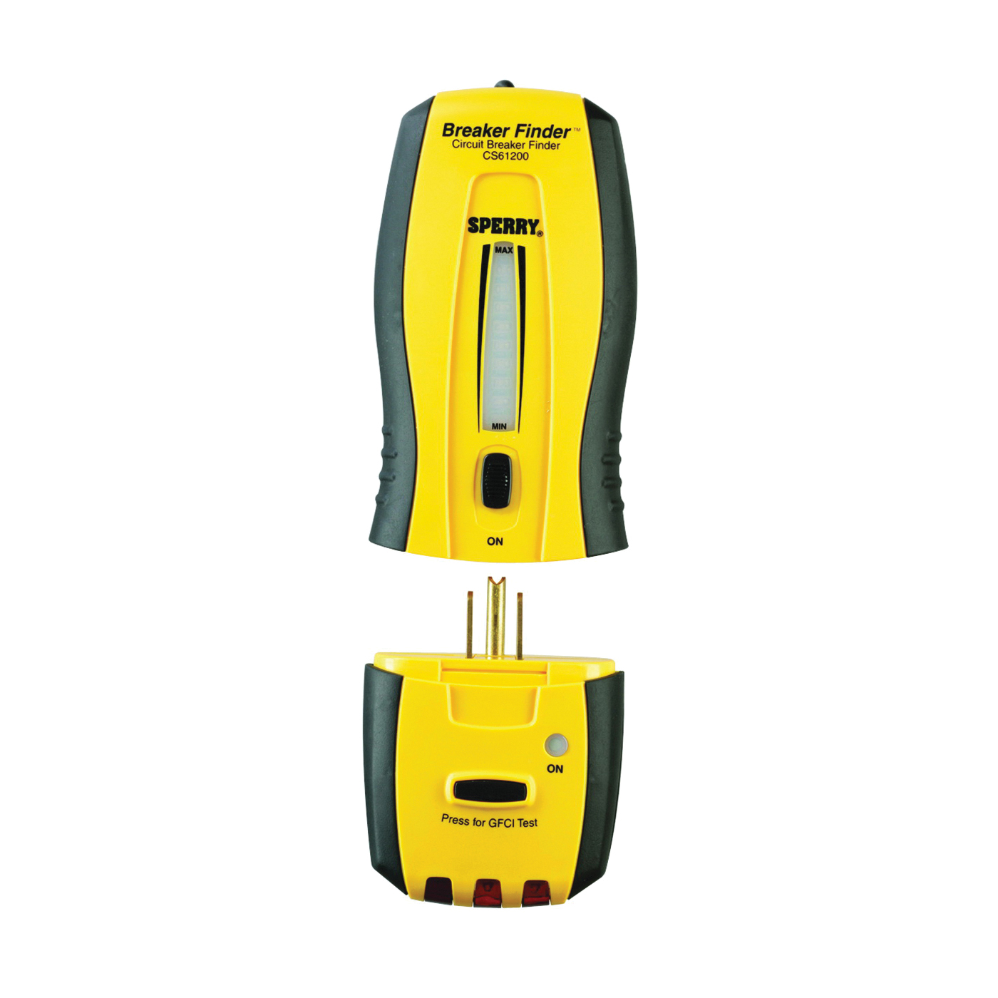 CS61200 Circuit Breaker Finder/Locator and GFCI Tester, LED Display, Yellow