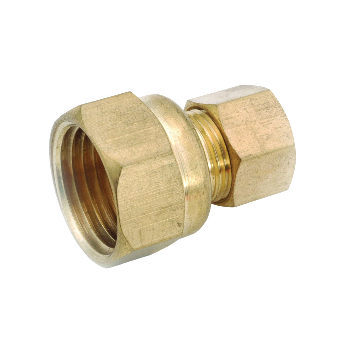 750097-0806 Tube Adapter, 1/2 x 3/8 in, Compression, Brass