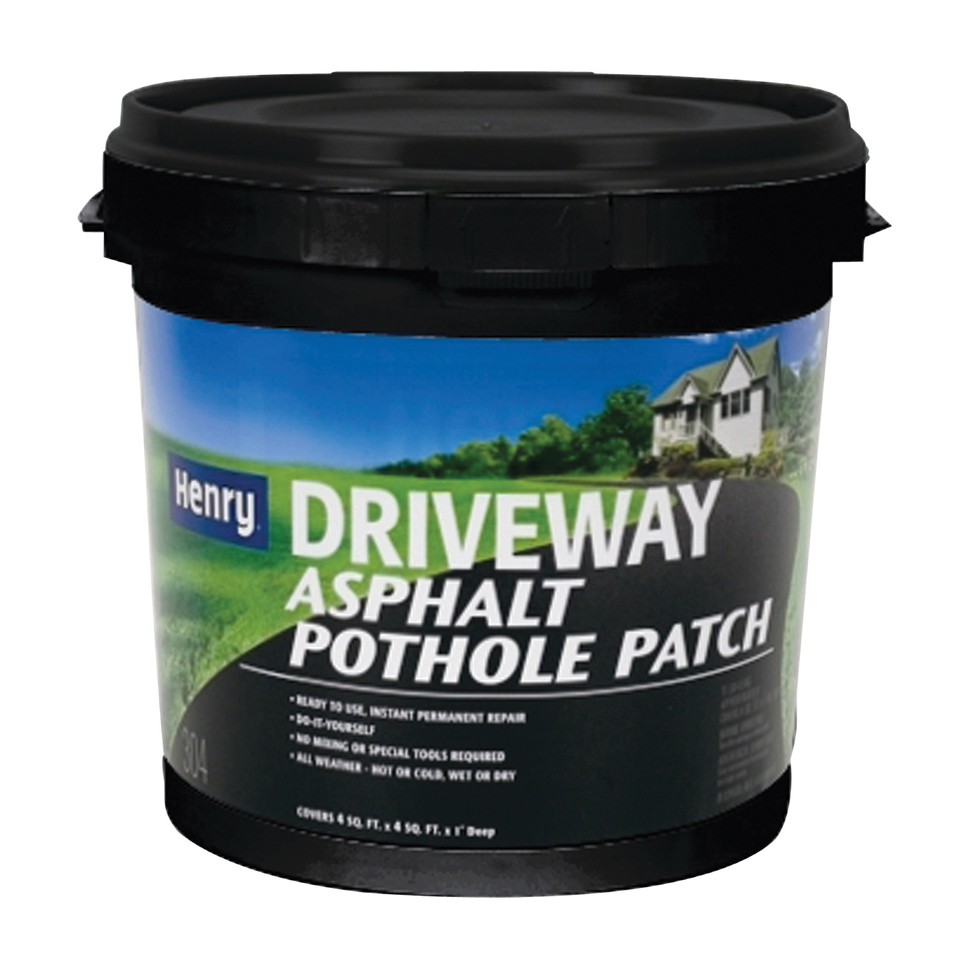 HE304 Series HE304044 Driveway Pothole Patch, Solid, Black, Petroleum Distillates, 1 gal Jug