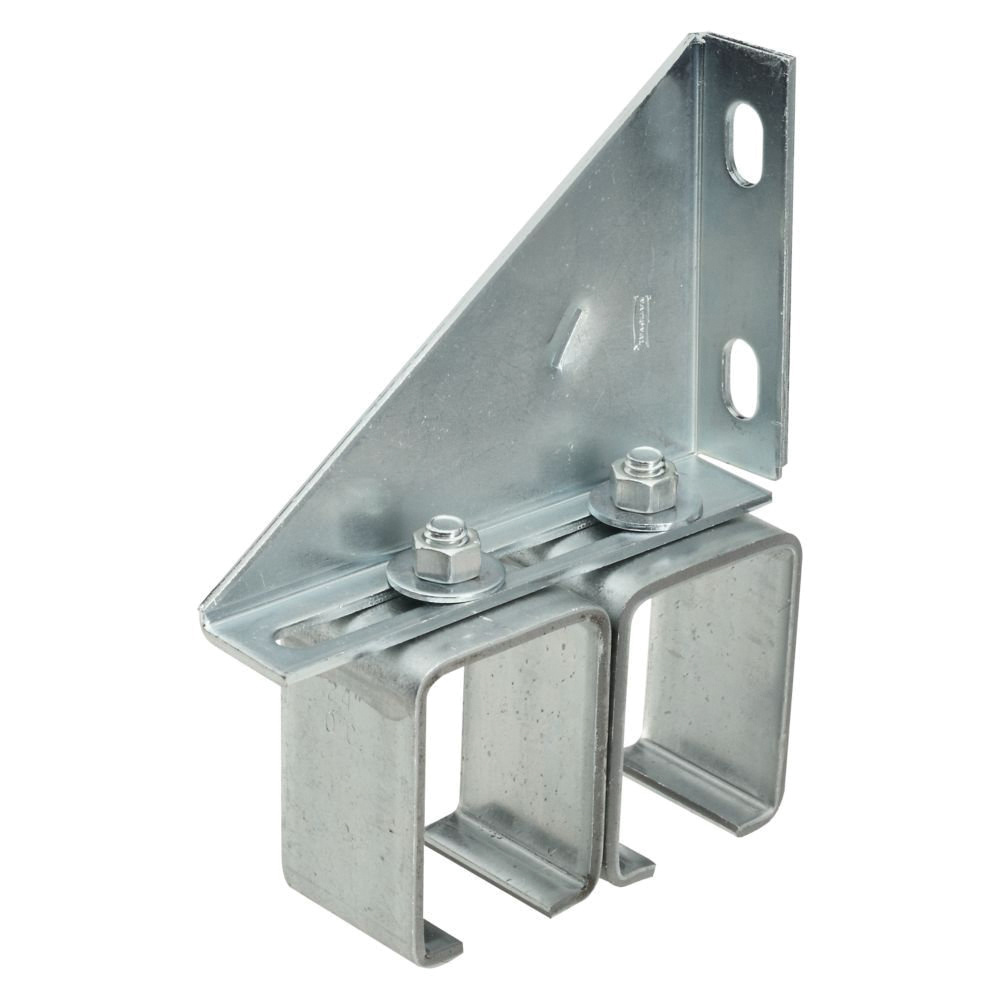 N104-786 Double Box Rail Bracket, 300 lb, Steel, Galvanized