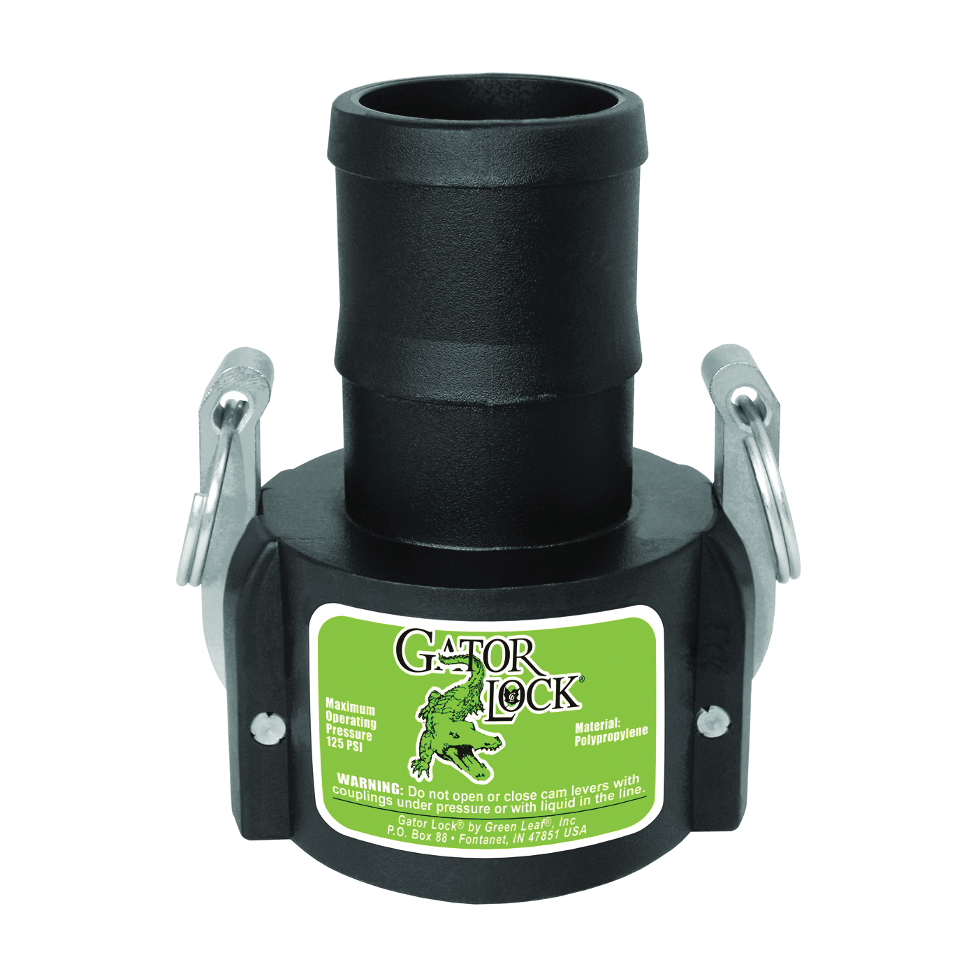 C Series GLP200CNL Cam Lever Coupling, 2 in, Female x Hose Barbed, Glass Filled Polypropylene