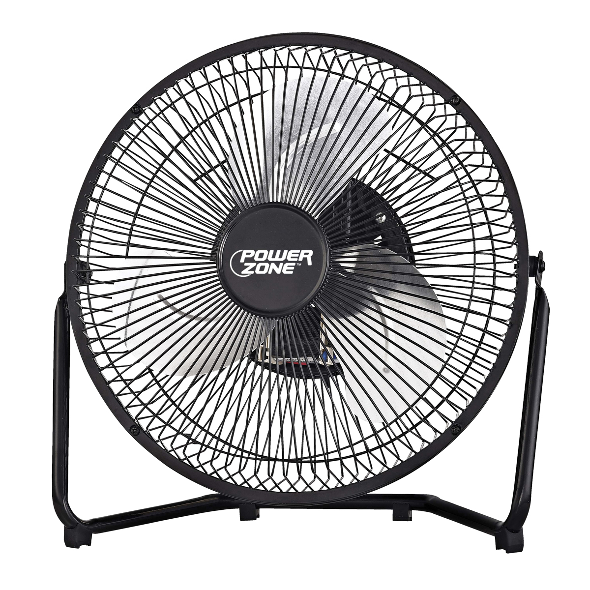 VF-9N High-Velocity Fan, 120 VAC, 9 in Dia Blade, 3-Blade, 3-Speed, 180 deg Rotating, Black