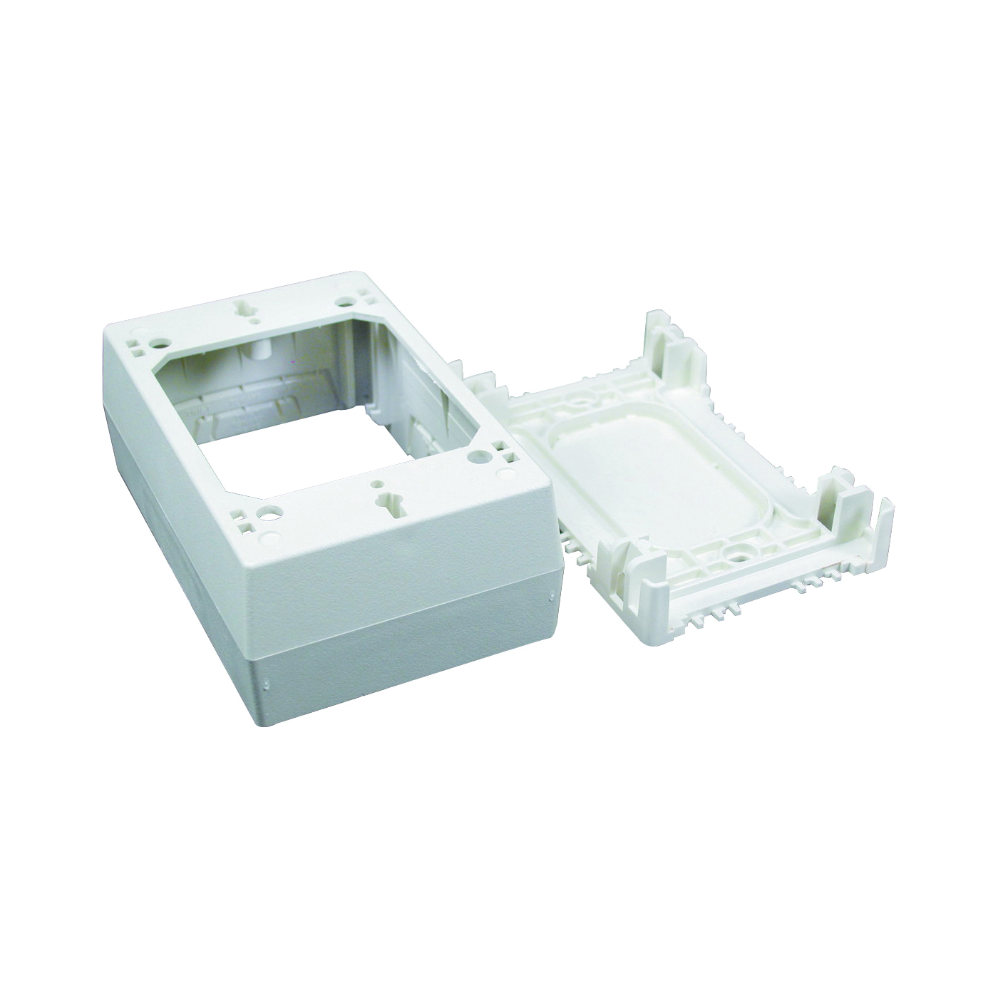 NM Series NM35 Outlet Box, Plastic, Ivory, Wall Mounting