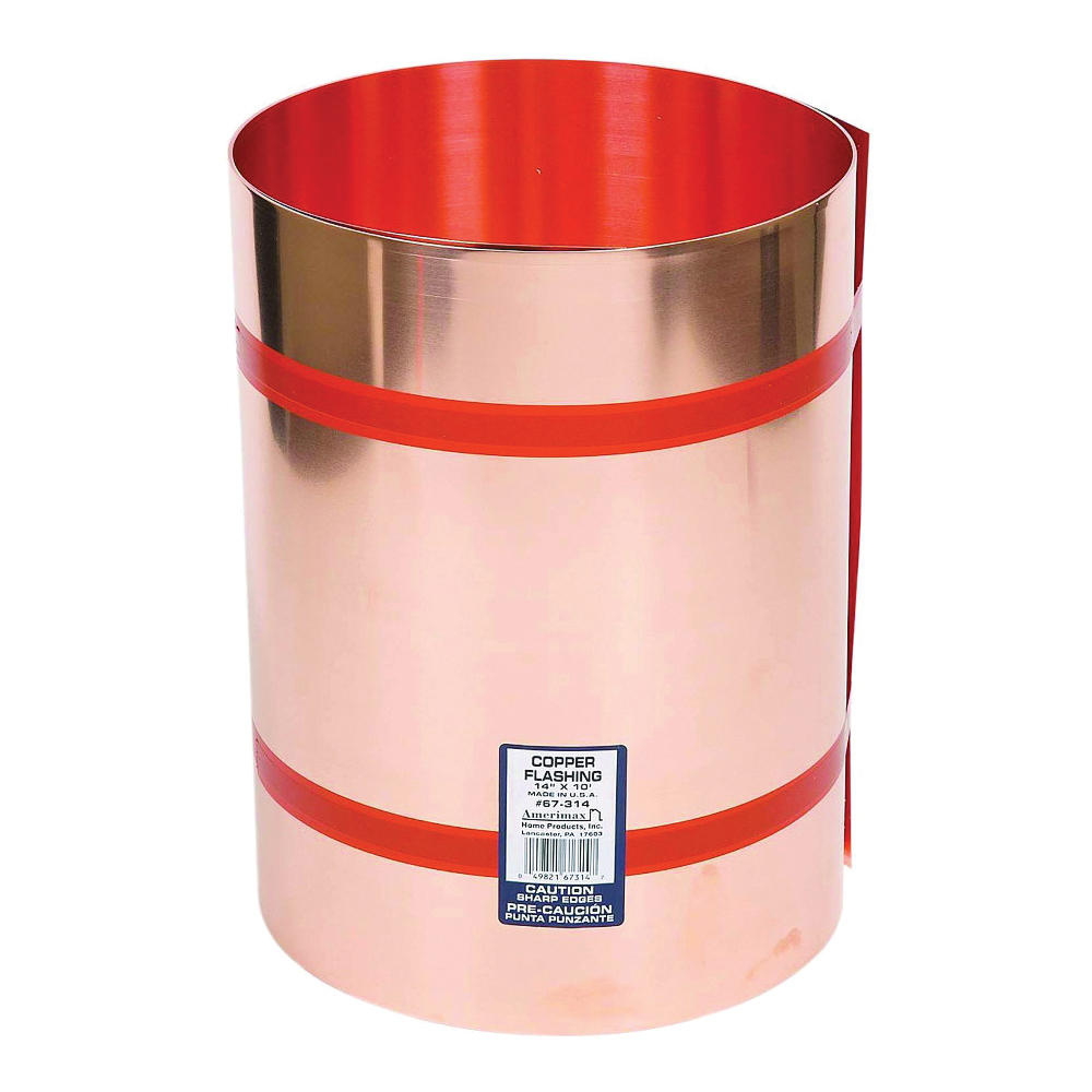 67320 Roll Valley Flashing, 10 ft L, 20 in W, Copper