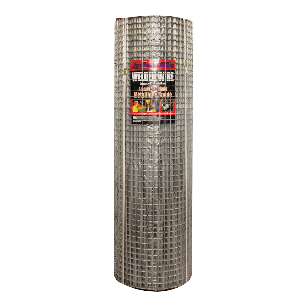 10 03 39 14 Welded Wire Fence, 100 ft L, 48 in H, 1 x 1 in Mesh, 14 Gauge, Galvanized
