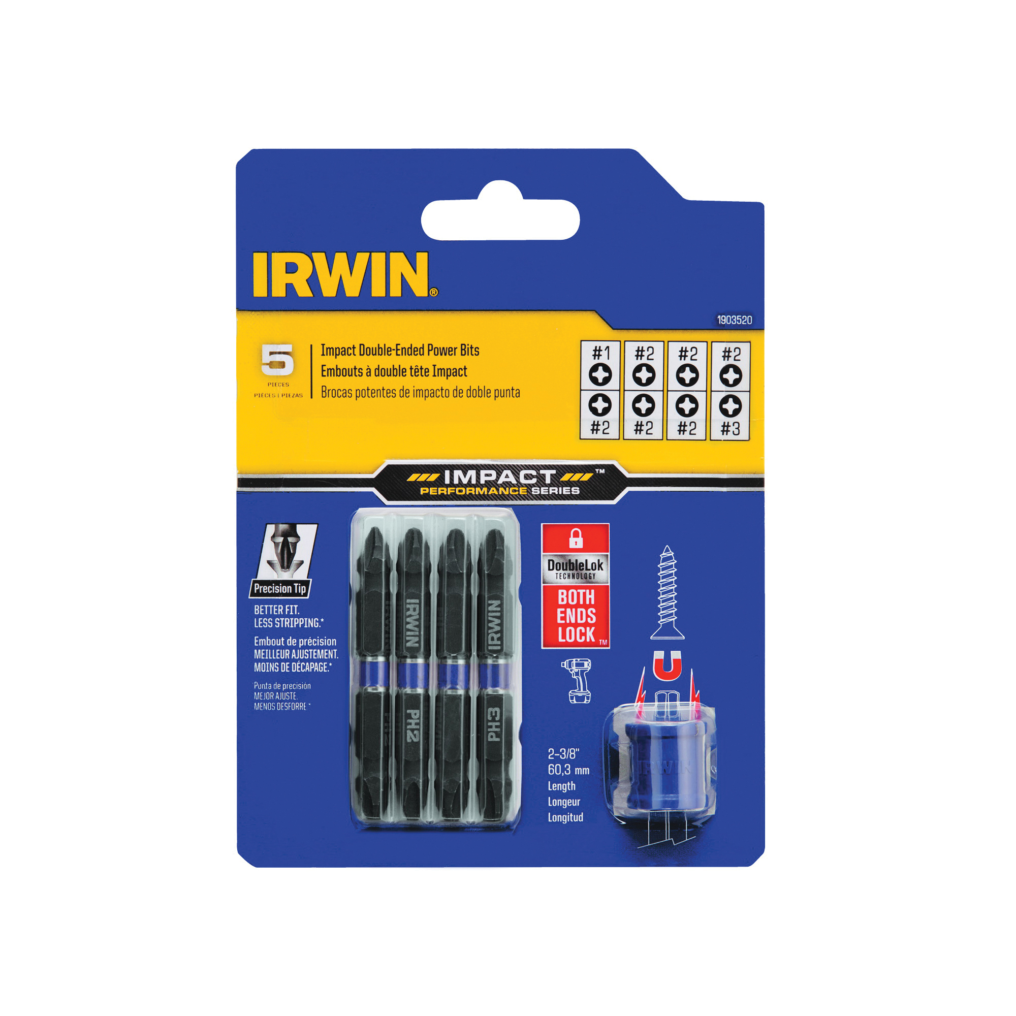 IWAF32DEPH5 Bit Set, 5-Piece, Steel, 2-3/8 in OAL Dimensions