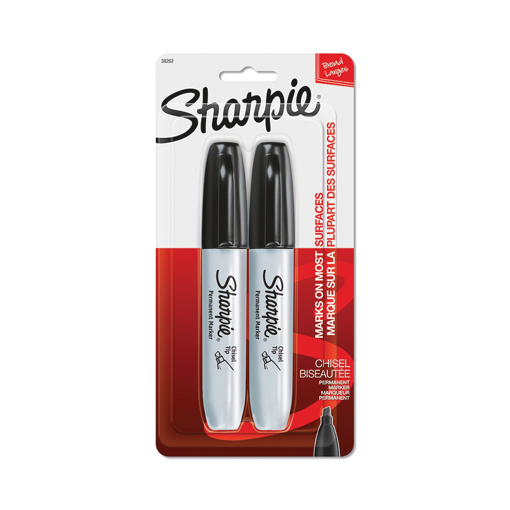 38262PP Permanent Marker, Chisel Lead/Tip, Large Lead/Tip, Black Lead/Tip