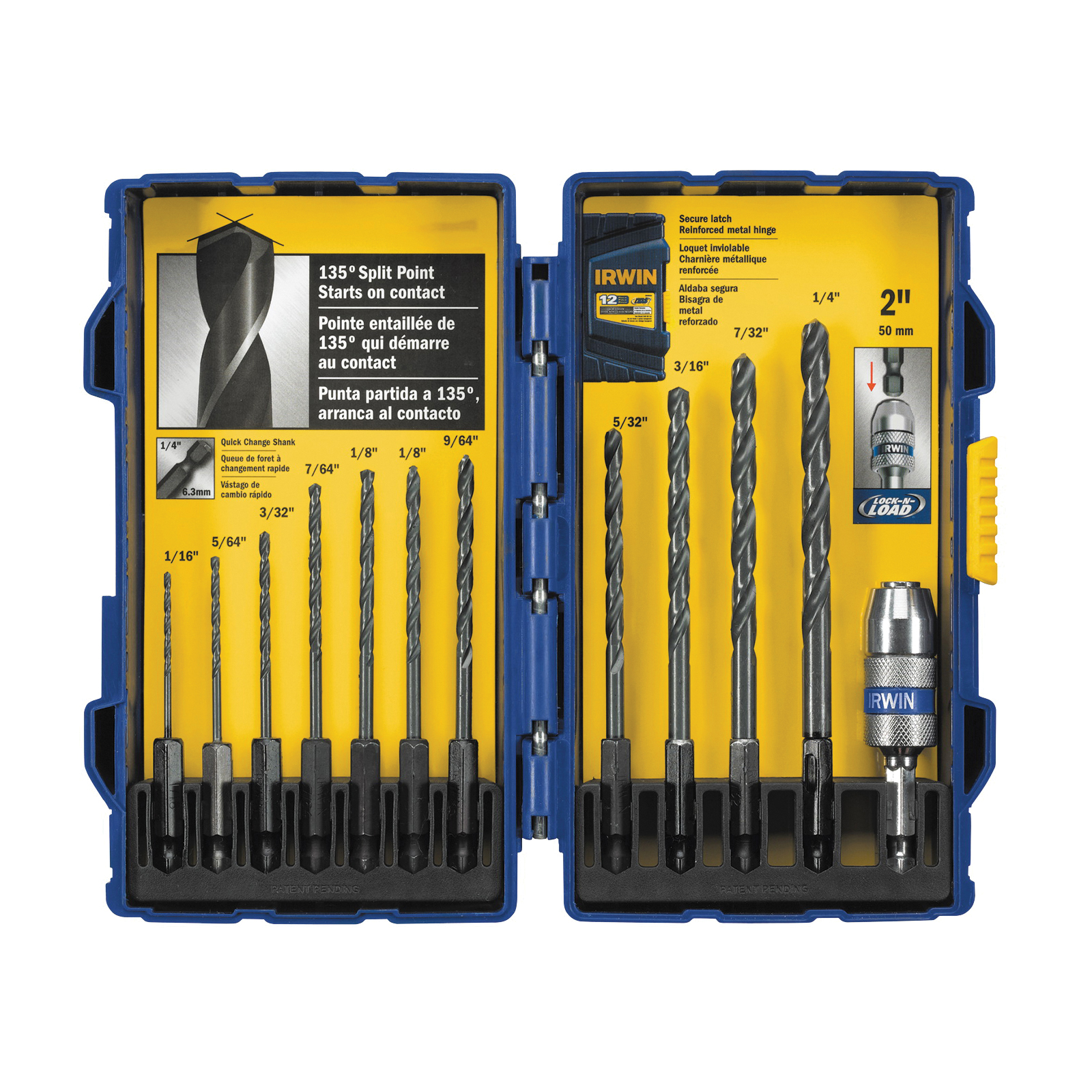 4935643 Impact Ready Drill Bit Set, 12-Piece, HSS, Black Oxide